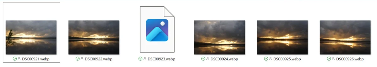 série de 6 images exportées au format webp