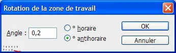 rotation antihoraire de 0,2 degrésn