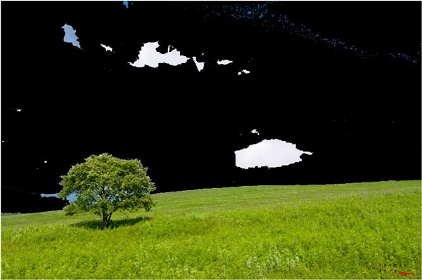 application du fond noir